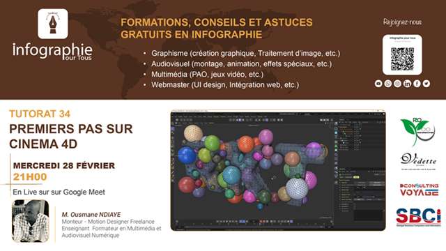 Tutorat 34 : Premiers pas sur Cinema 4D